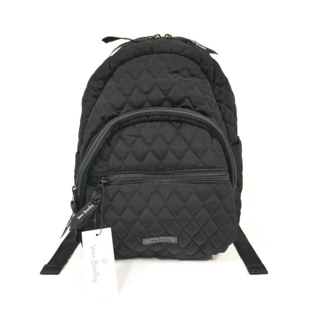 Vera Bradley Classic Black Essential Compact Backpack NWT